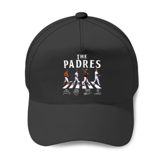 Discover The Padres Walking Abbey Road Signatures Baseball Baseball Caps, Kim Ha-Seong, Manny Machado, FRD Tatis JR.