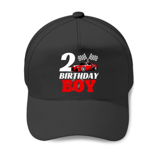 Discover 2nd Birthday Boy 2 Second Race Car Birthday Racing Driver Baseball Caps