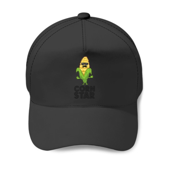Discover Funny Corn Star With Sunglasses Love Corn Baseball Caps