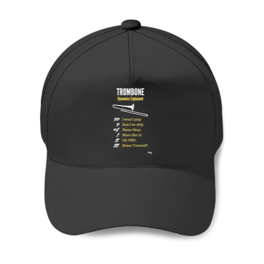 Discover Trombone humour – trombone dynamics Baseball Caps