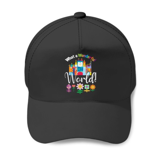 Discover What a Wonderful World Fitted Baseball Caps