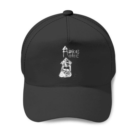 Discover Alekas Attic 1 White Logo Baseball Caps