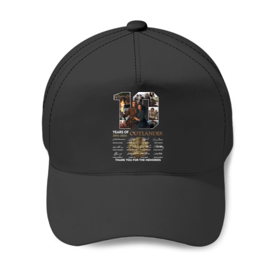 Discover Outlander Baseball Caps, 10 Years Of Outlander 2014 2024 Signatures Baseball Caps