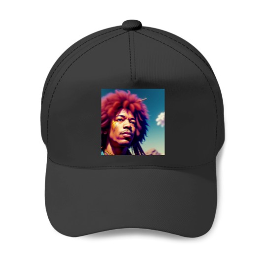 Discover Jimi Guitar Hero Baseball Caps
