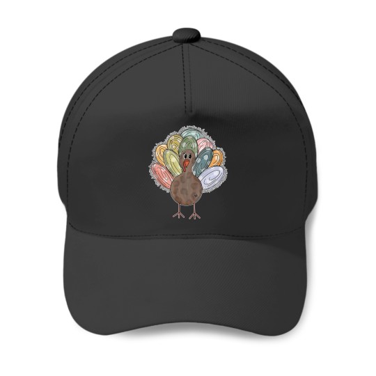 Discover Cute Turkey Fall Thanksgiving Baseball Caps, Thanksgiving Family