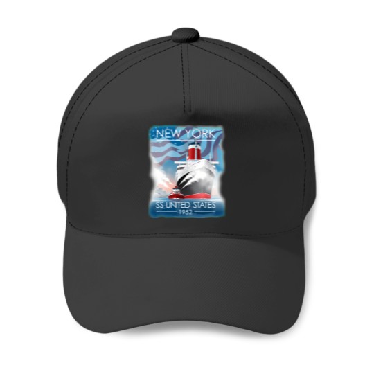Discover Ss United States Cruise Ship Baseball Caps