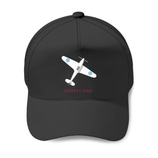 Discover Hurricane WWII Fighter Aircraft - Crimson.png Baseball Caps