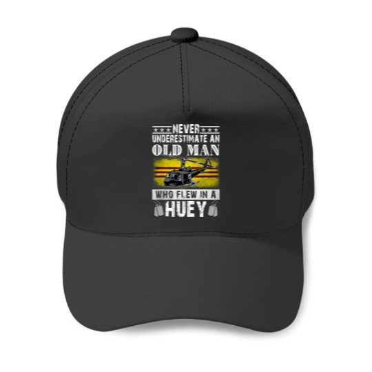 Discover Mens Veteran Vietnam Veteran Vet Uh1 Huey Helicopter Baseball Caps