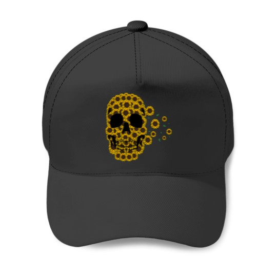 Discover Sunflower Skull Lazy Halloween Costume Cute skeletonss Baseball Caps