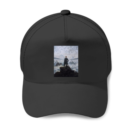 Discover Wanderer Above the Sea Baseball Caps