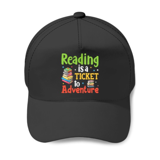 Discover Reading Adventure Library Student Teacher Book School Baseball Caps