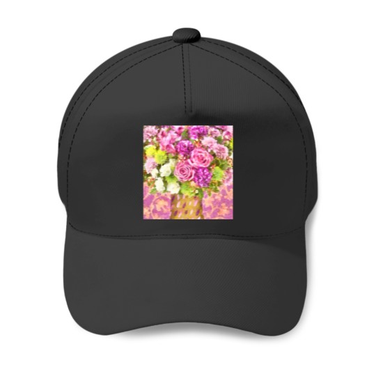 Discover Watercolor Floral Art Bouquet April Showers Baseball Caps