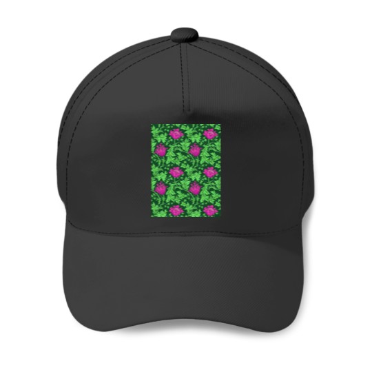 Discover William Morris Anemone, Emerald Green and Fuchsia Baseball Caps