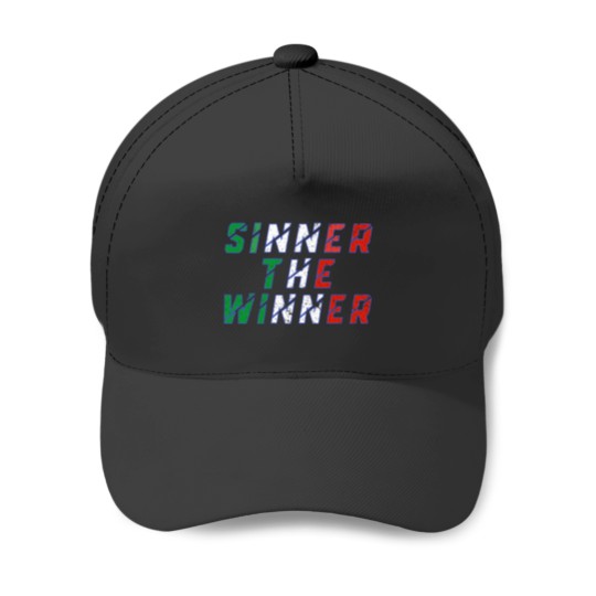 Discover Sinner the winner (Italian flag and azzurro colors) Baseball Caps