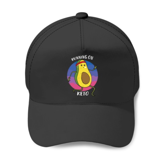 Discover Keto Diet Avocado Cartoon Art Keto Diet Avocado Cartoon Art Baseball Caps
