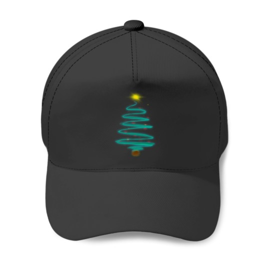 Discover Abstract Glowing Christmas Tree Baseball Caps