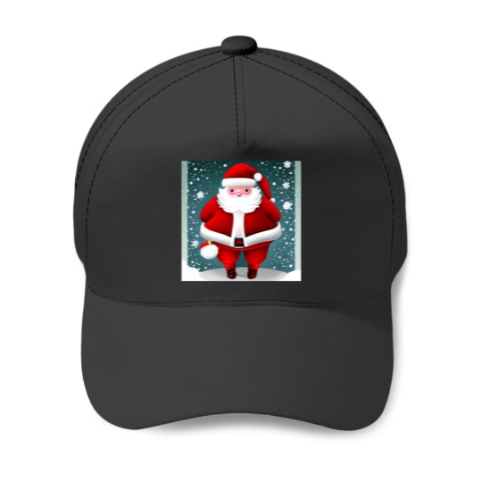 Discover Abstraction Santa Claus Painting Funny Kawaii Pink Glasses White Beard 25 Baseball Caps