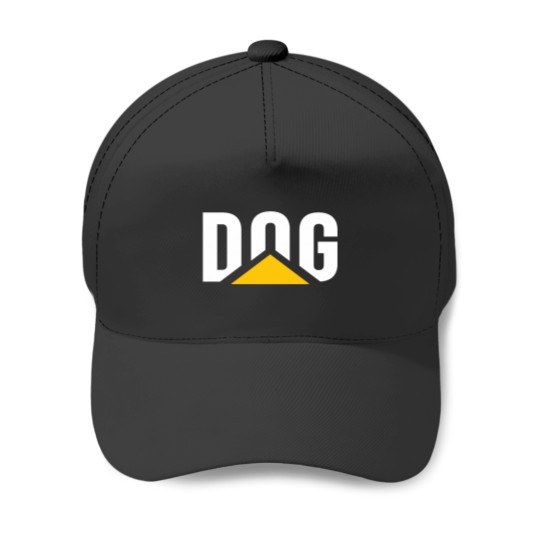 Discover DOG Caterpillar logoss white text Baseball Caps