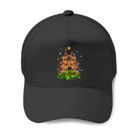 Discover Dachshund Christmas Tree Dachshund Baseball Caps