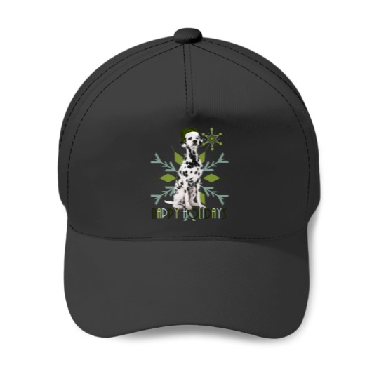 Discover Dalmatian In A Santa Hat Holiday Dog Baseball Caps