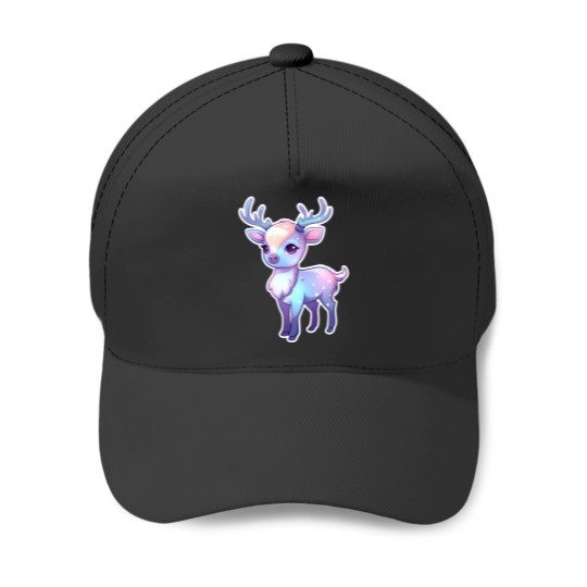 Discover Iridescent Reindeer Baseball Caps