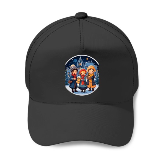 Discover Christmas carolers Baseball Caps