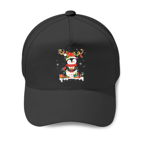 Discover Cute Penguin Reindeer Santa Hat Xmas Christmas Penguin Lover Baseball Caps