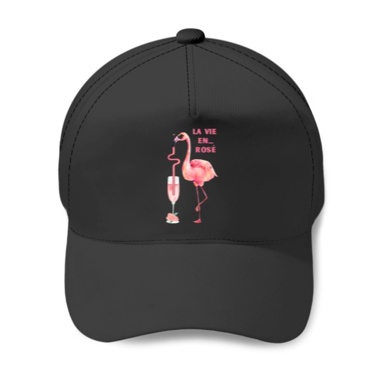 Discover La Vie en Rose Flamingo Cheers Baseball Caps