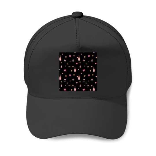 Discover Cactus glass love balloon a watercolor pattern black Baseball Caps