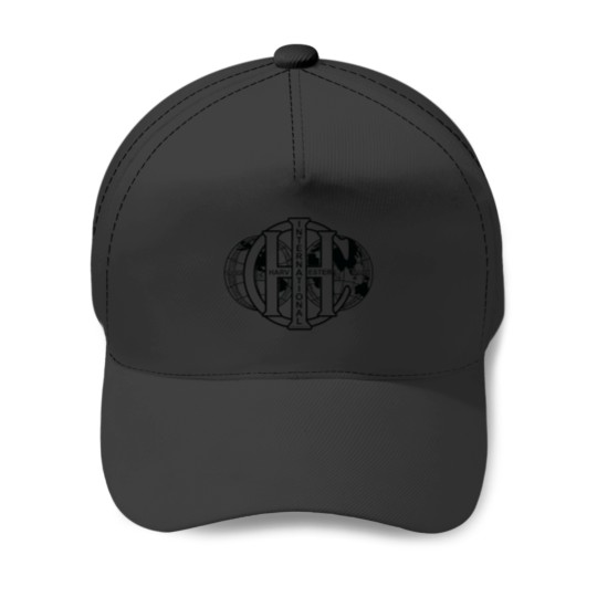 Discover International Harvester Global Logo (Black) Baseball Caps