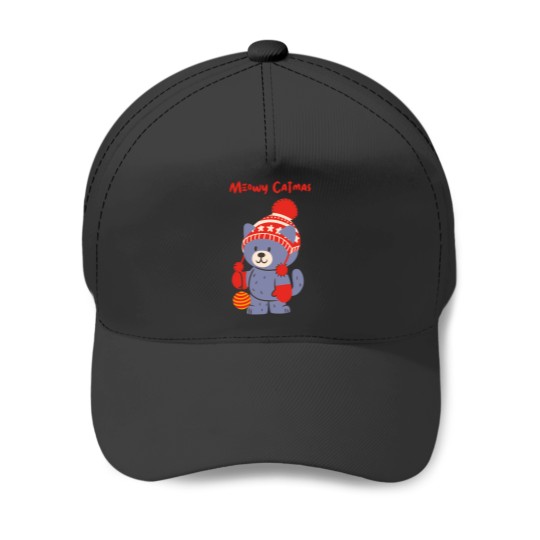 Discover Meowy Catmas 21 Baseball Caps