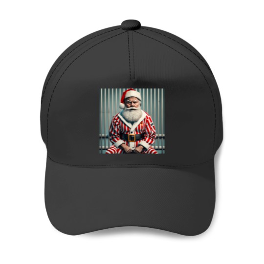 Discover Santa Claus In Prison Baseball Caps