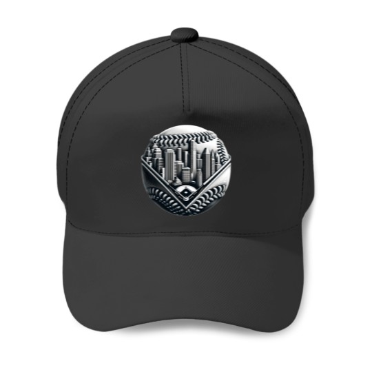 Discover Urban Pitch Miami Skyline Baseball Caps