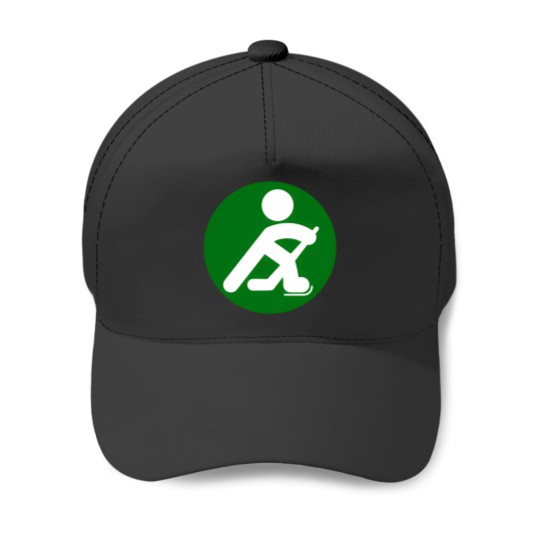 Discover Hockey Player Silhouette Baseball Caps