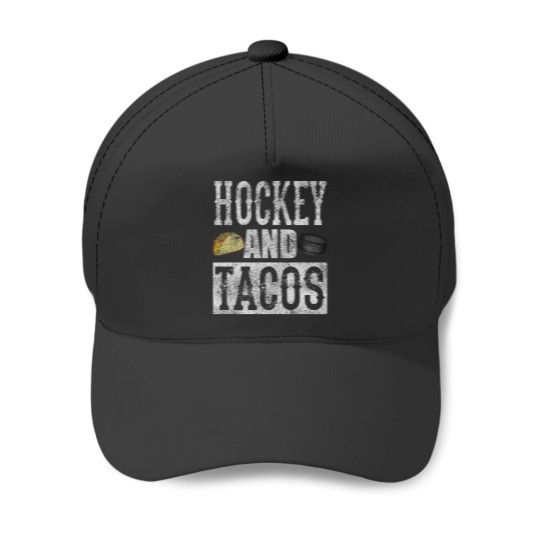Discover Hockey And Tacos Funny Taco Distressed Baseball Caps