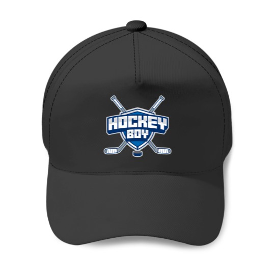 Discover Hockey Boy Blue  Gray Baseball Caps