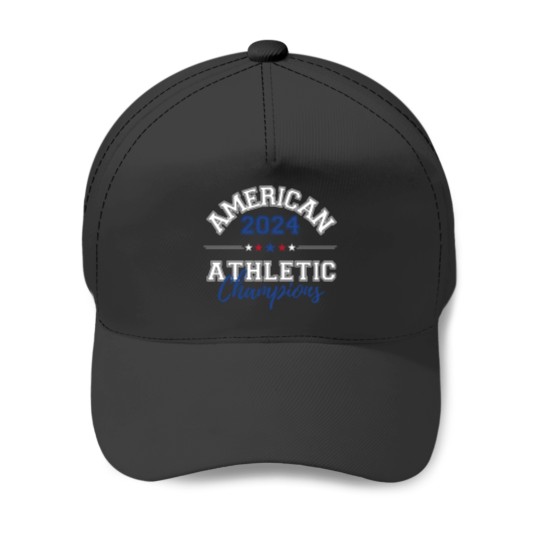 Discover Usa Athlete Champions 2024 Games Baseball Caps