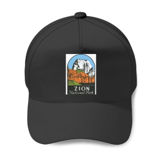 Discover Zion National Park Utah UT State Vintage Travel Decal Baseball Caps