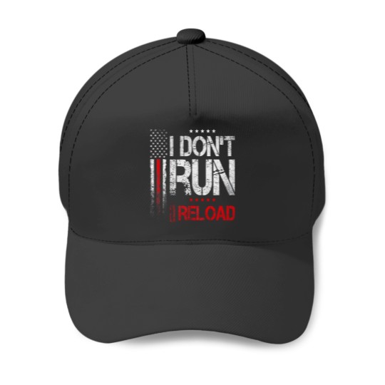 Discover I Dont Run I Reload US Flag Vintagess Pullover Hoodie Baseball Caps
