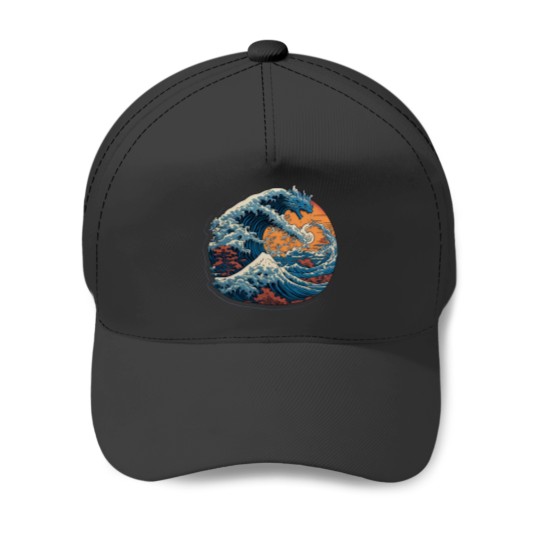 Discover Big Wave with Dragon Baseball Caps
