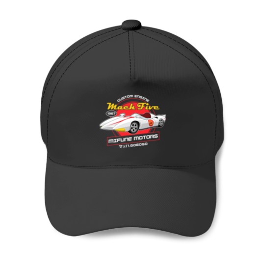 Discover Mach Five - Mifune Motors - Speed Racer Baseball Caps