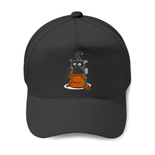 Discover Cat in a Chalk Bag  Rock Climbing Baseball Caps
