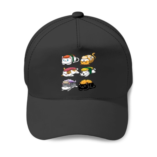 Discover Sushi Cats Sushi Lover Cat Lover Kawaii Anime Ne Baseball Caps