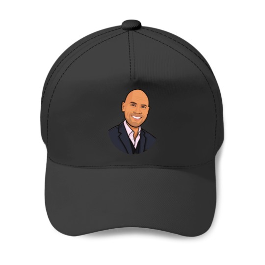 Discover Dwayne Johnson Cartoon Caricature.png Baseball Caps