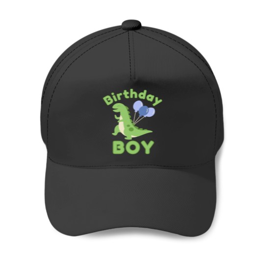 Discover Birthday squad boy kid party cute dino dinosaur trex balloon Essential Baseball Caps