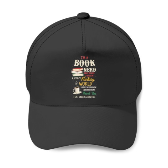 Discover Im a Book Nerd Book Lover Literature Pullover Hoodie Baseball Caps