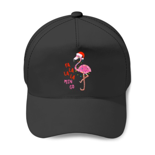 Discover Fa La La Mingo Flamingo Christmas Tropical Xmas Tree Lights Baseball Caps