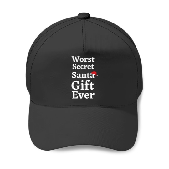 Discover Worst Secret Santa Gift Ever - Funny Christmas Sweater Baseball Caps