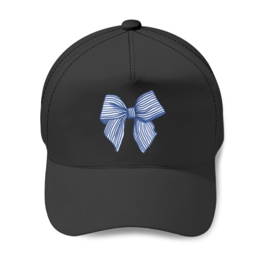 Discover Coquette Blue Bow Baseball Caps