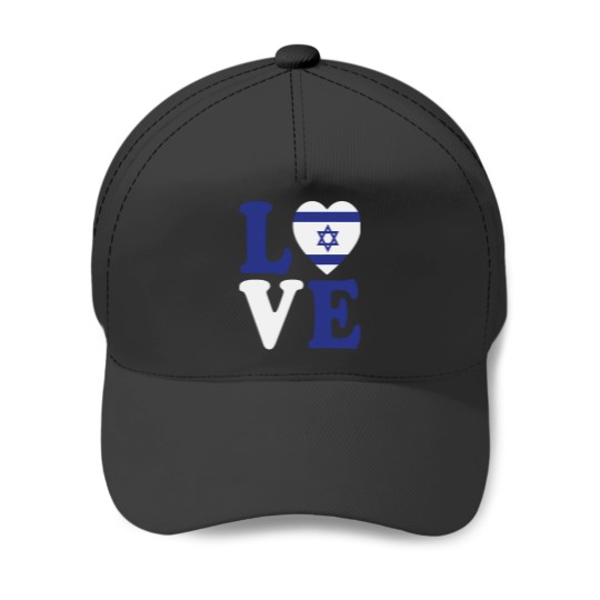 Discover I Love Israel Minimalist Israeli Flag For Women Men Baseball Caps